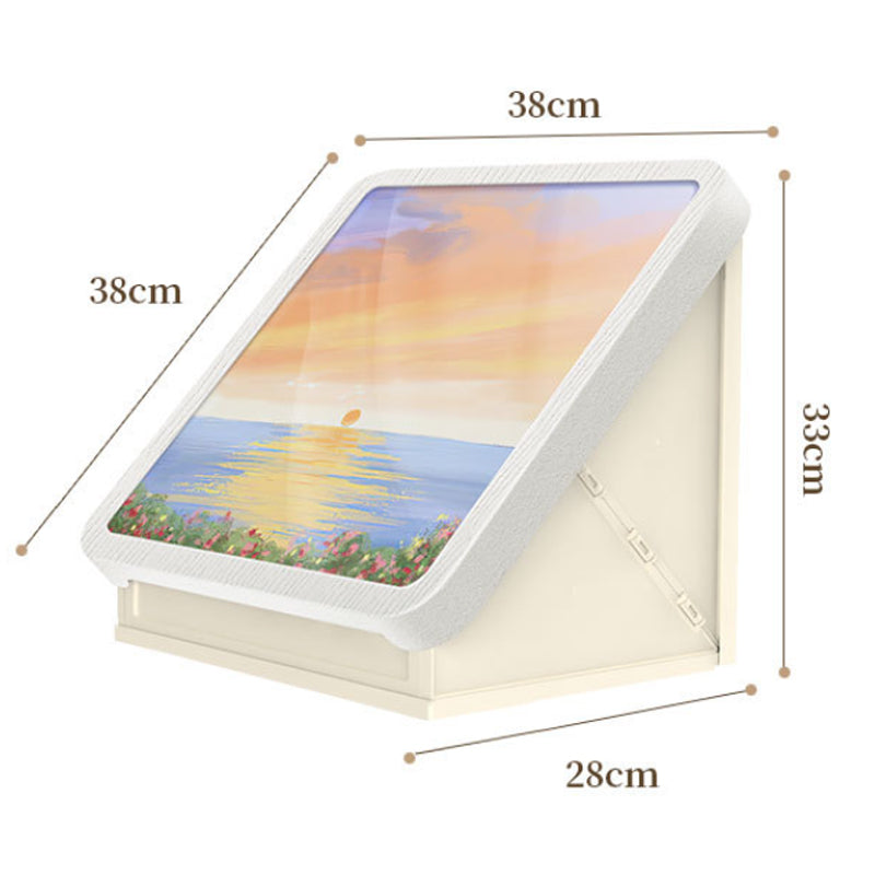 Wall-Mounted Storage Box with Sunset Artwork