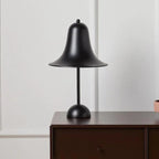 Rechargeable LED Bell Table Lamp with Touch Dimmer Black