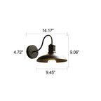 Industrial Wall Sconce with Curved Arm