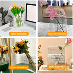 Clear Acrylic Book Vase – Transparent Flower Display