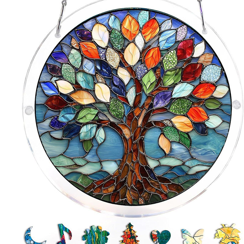 Stained Glass Sun Catcher - Shatterproof Acrylic Window Art