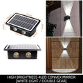 Solar Wall Light with Motion Sensor – Automatic Outdoor Lighting Cool light 4 LED