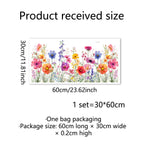 Window Sticker with Flower and Butterfly Motifs