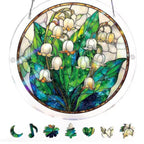Acrylic Window Catcher with Stained Glass Design