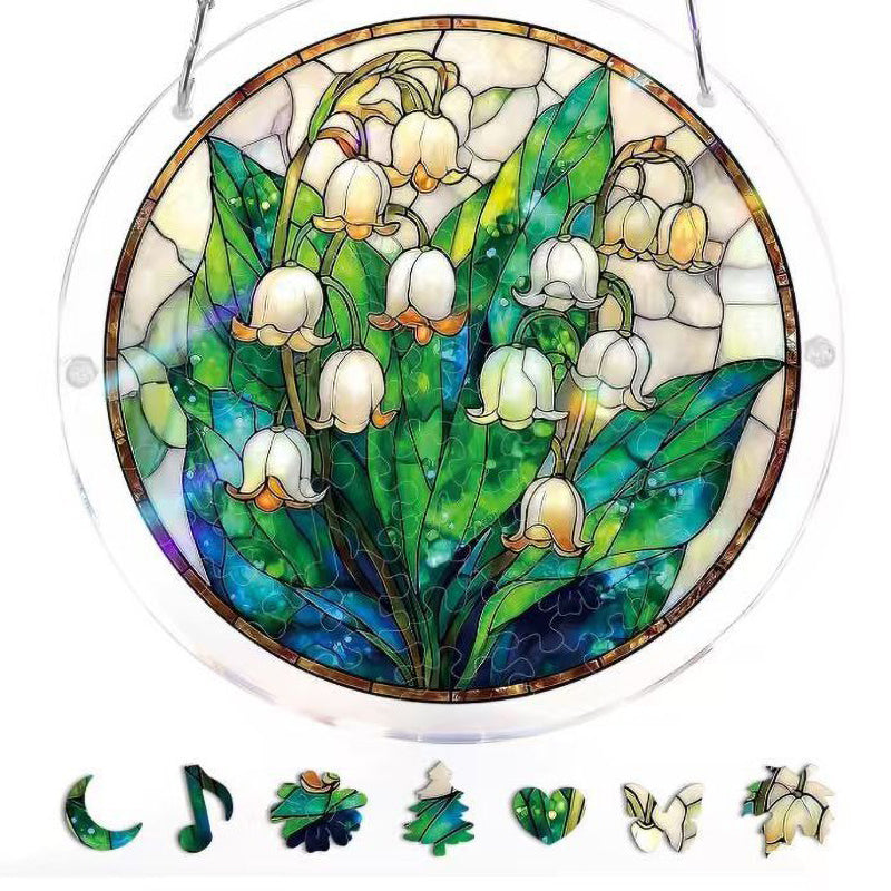 Acrylic Window Catcher with Stained Glass Design
