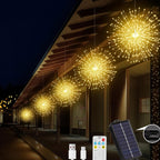 Solar Firework String Lights with LED Starburst Effect