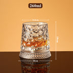 Rotating Whiskey Glass with 360° Spin Base