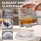 Crystal Whiskey Glass with 360° Rotating Base