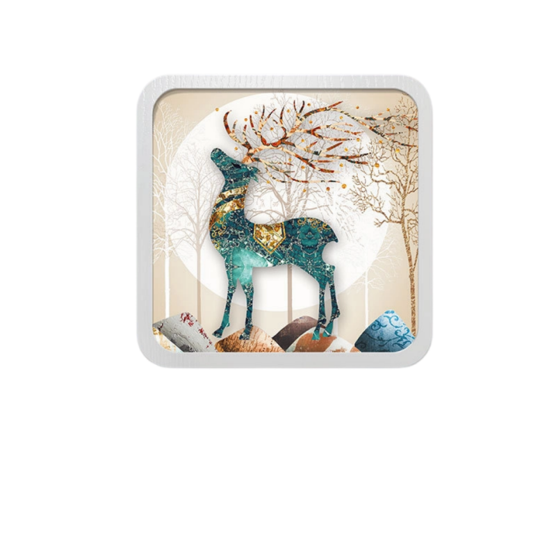 Wall-Mounted Storage Box with Sunset Artwork