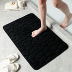 Memory Foam Bath Mat with Pebble Design