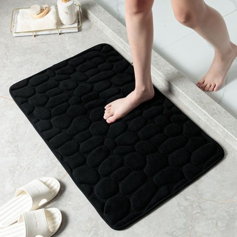 Memory Foam Bath Mat with Pebble Design