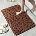 Memory Foam Bath Mat with Pebble Design