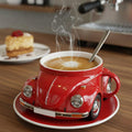 Vintage Car Ceramic Mug – 3D Auto Design Coffee Cup Red