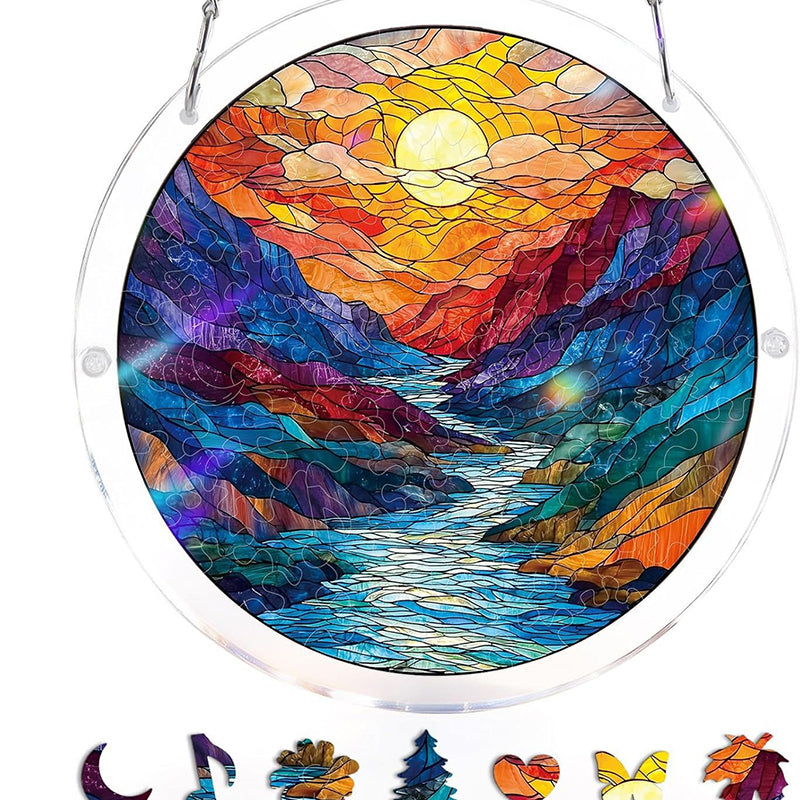 Stained Glass Sun Catcher - Shatterproof Acrylic Window Art