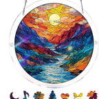 Acrylic Window Catcher with Stained Glass Design