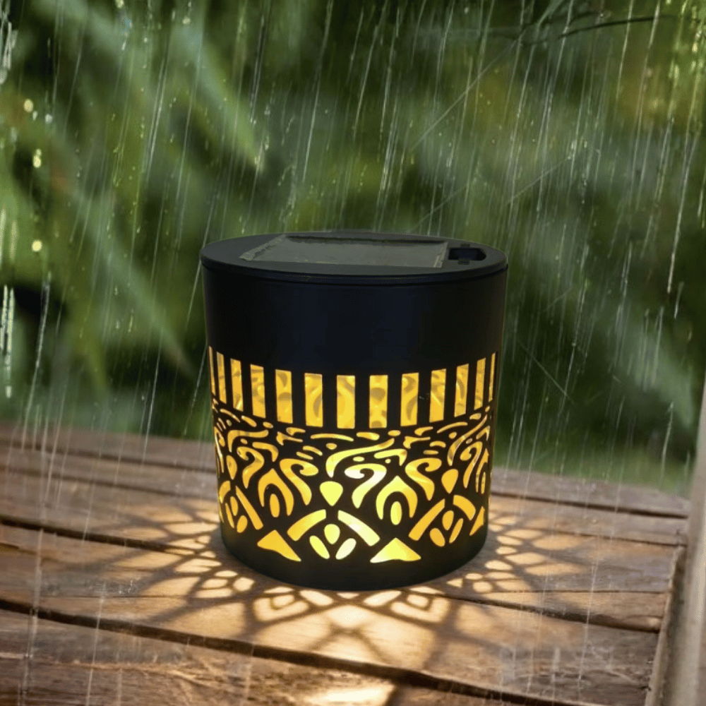 Solar Mandala Garden Light with Projection Patterns