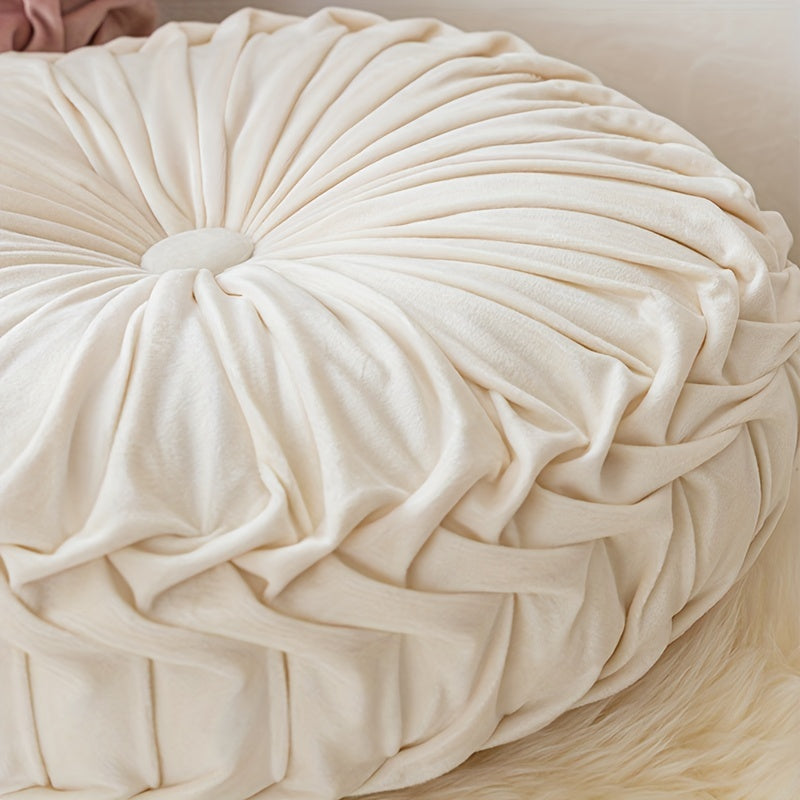 Round Velvet Floor Pillow – Soft Decorative Cushion