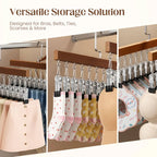 Wooden Hanger with Stainless Steel Clips – Hang More, Take Up Less Space - Set of 2