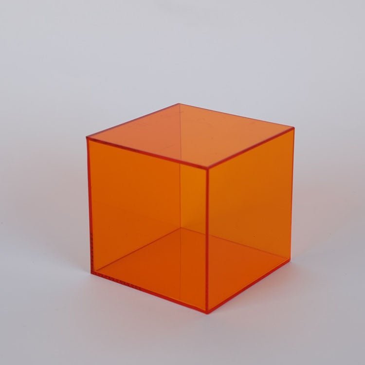 Acrylic Display Box with Transparent Design Orange
