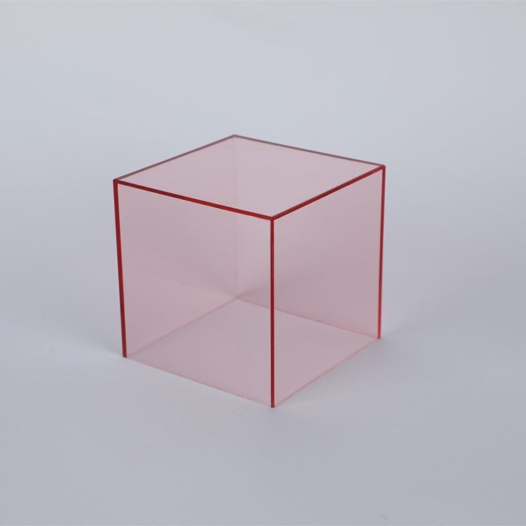 Acrylic Display Box with Transparent Design Light pink