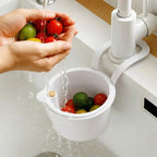 Hanging Sink Strainer Basket – Drain Without the Mess White