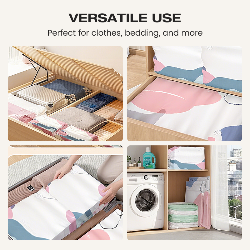 No-Pump Vacuum Storage Bags - Instant Compression