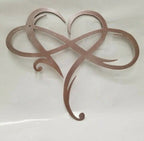 Infinity Heart Metal Wall Art Champagne