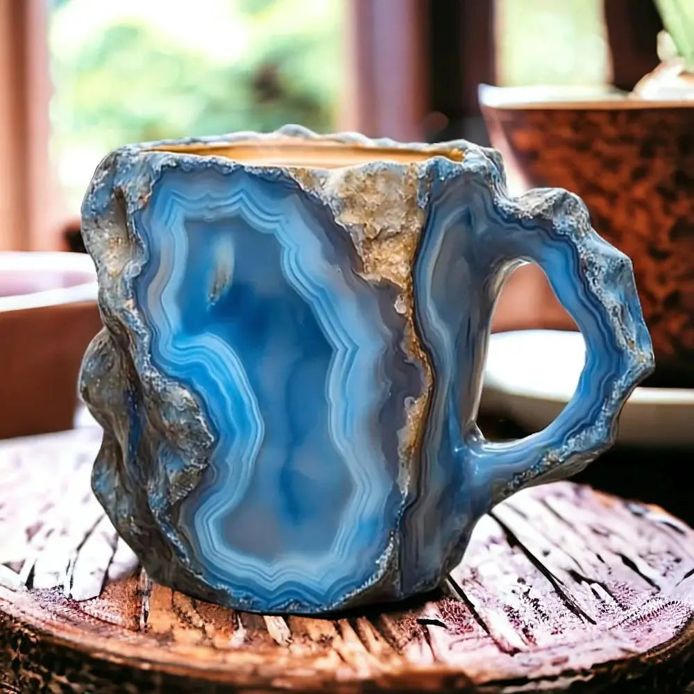 Gemstone-Inspired Coffee Mugs with Natural Crystal Patterns Purchase
