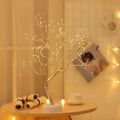 LED Tree Light with Copper Branches and Warm White Glow