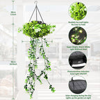 Solar Ivy Hanging Planter with LED Lights