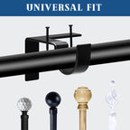 No-Drill Curtain Rod Brackets for Heavy Drapes