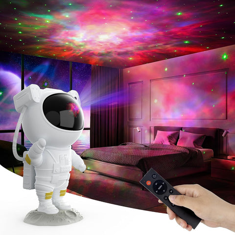 Galaxy Projector Astronaut Night Light with Remote Control