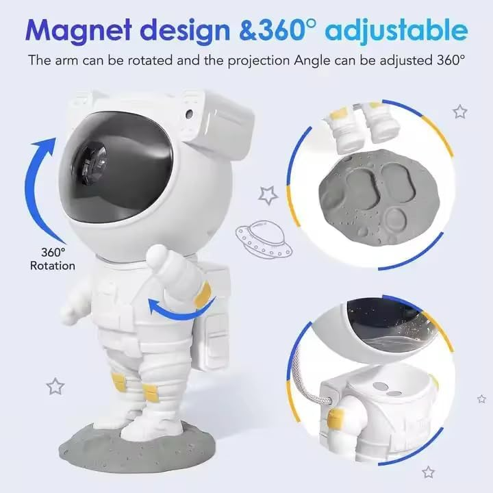 Galaxy Projector Astronaut Night Light with Remote Control