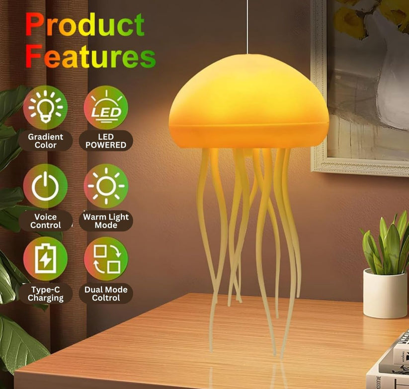 Jellyfish Pendant Light with Color-Changing LED