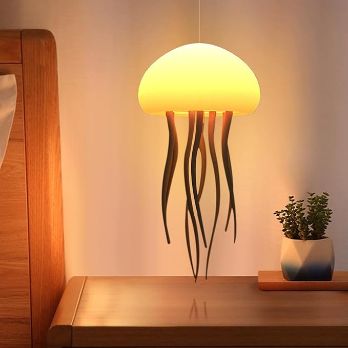 Jellyfish Pendant Light with Color-Changing LED Without Base