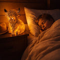 Highland Cow Night Light Made of Resin – Decorative Lamp with Warm Amber Light