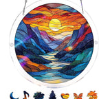Stained Glass Sun Catcher - Shatterproof Acrylic Window Art