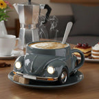 Vintage Car Ceramic Mug – 3D Auto Design Coffee Cup Gray