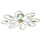 Modern Metal Ceiling Light with Curved Arms
