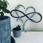 Infinity Heart Metal Wall Art Sapphire