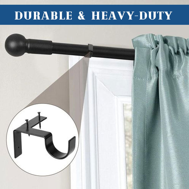 No-Drill Curtain Rod Brackets for Heavy Drapes