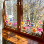 Floral Window Decals – Colorful Flower Stickers Colored flowers