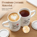 Interlocking Couple Mugs with Heart Handles