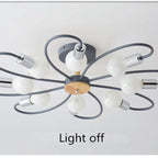 Modern Metal Ceiling Light with Curved Arms