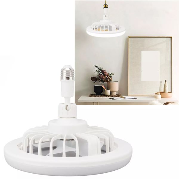 LED Ceiling Fan Light with Remote - 3-Speed Airflow & Adjustable