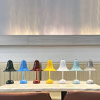 Rechargeable LED Bell Table Lamp with Touch Dimmer