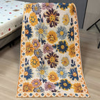 Floral Cotton Bath Towel – Reversible & Quick-Drying