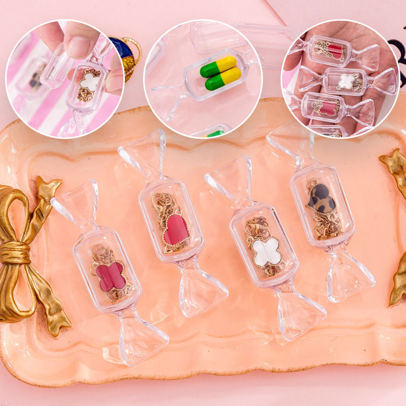 Clear Candy-Shaped Jewelry Storage Boxes - Set of 10