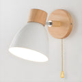 Nordic Wall Sconce with Wood Base and Switch