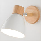 Nordic Wall Sconce with Wood Base and Switch